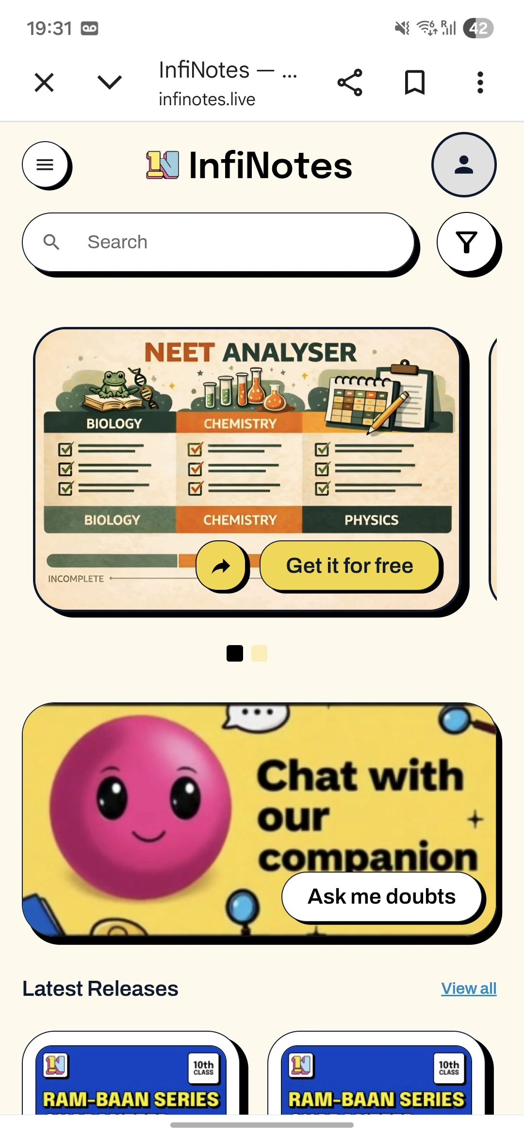 InfiNotes product listing