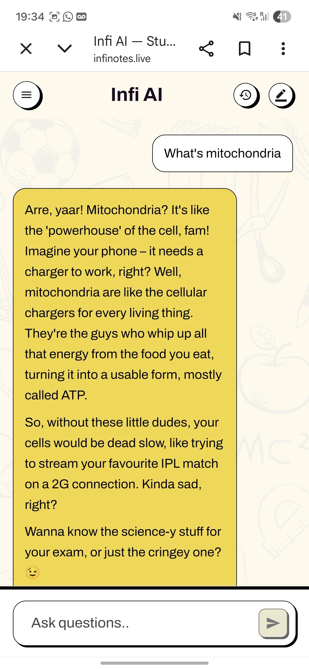 InfiNotes study material